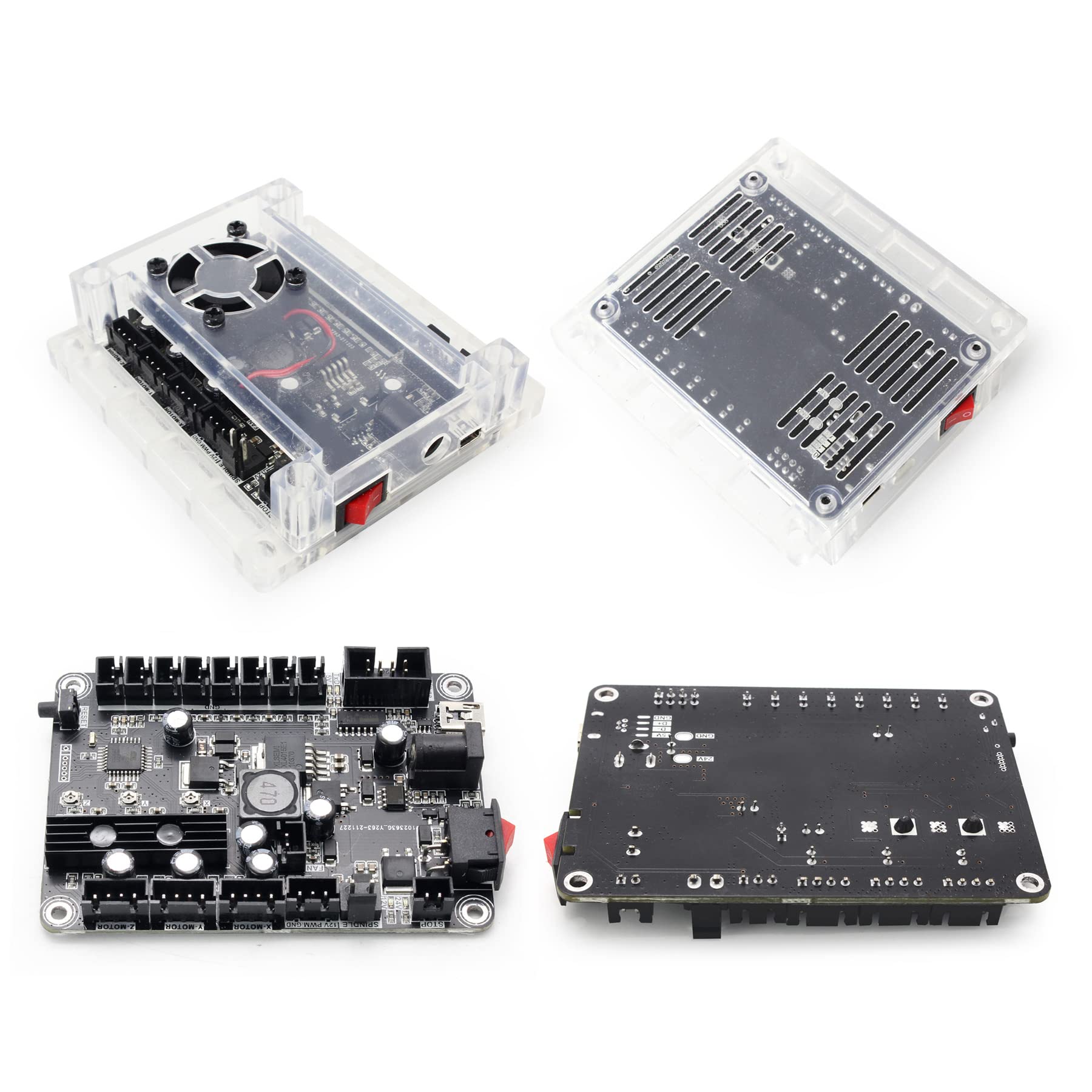 Amazon.co.jp: RATTMMOTOR 3軸更新 GRBL 1.1f CNC コント ローラー緊急